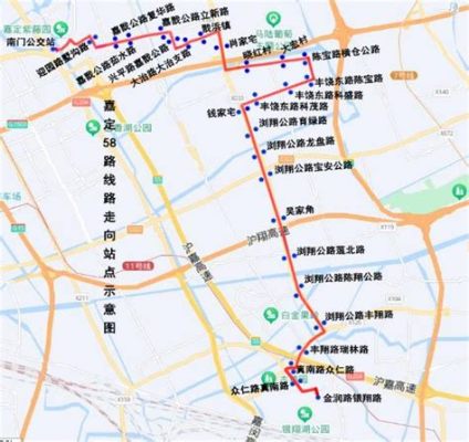 嘉定58路車站之間的距離是多少?